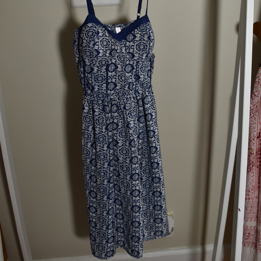 Mossimo Blue and White Summer Dress